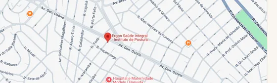 Mapa com a Ergon na Av. General Osório, 1111, Sorocaba